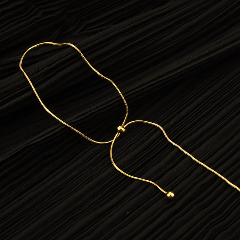 SAND Jewelry Dainty Gold Herringbone Chain Anklet