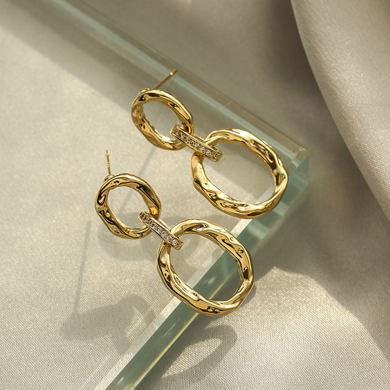 Textured Dual Hoop Earrings