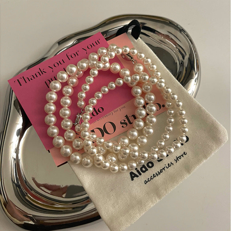 Crystal Pearl Strand Necklace