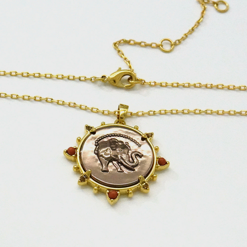 Elephant Medallion Necklace