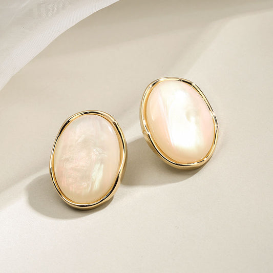 Oval Cat's Eye Earrings