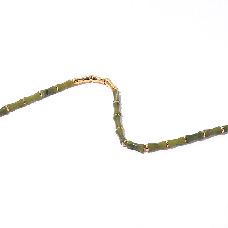 SAND Jewelry Curated Jade Bamboo Necklace