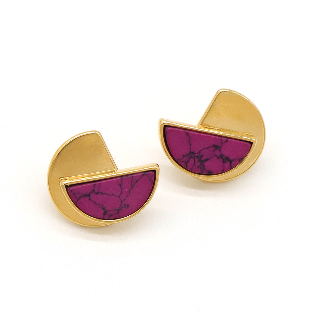 Purple Lunette Earrings