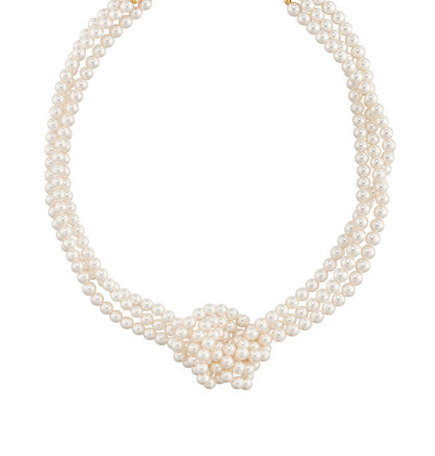 Multi-stranded Pearl Knot Necklace