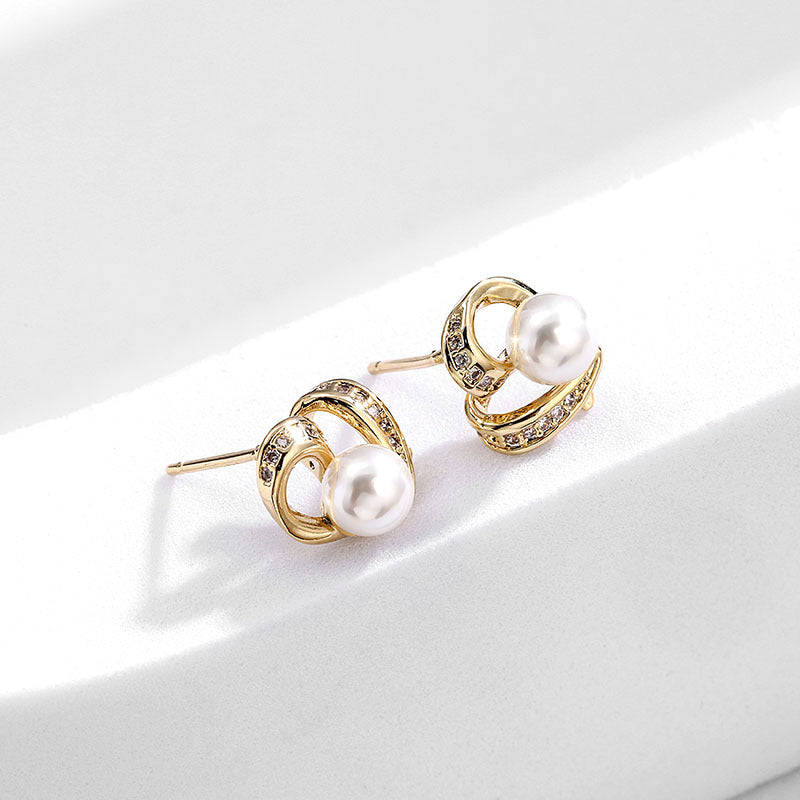 Pearl Heart Earrings