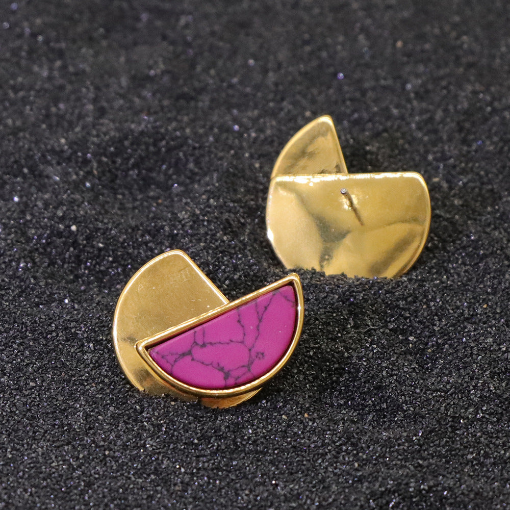 Purple Lunette Earrings
