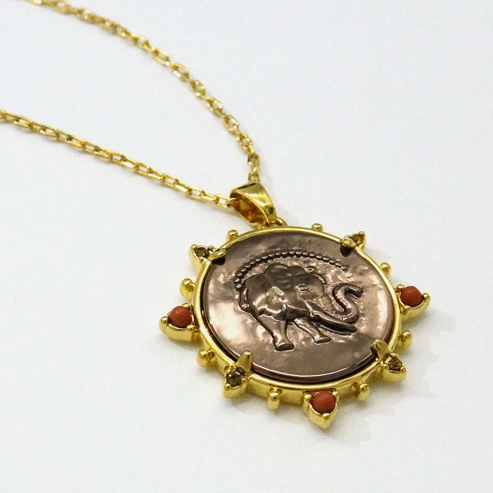 Elephant Medallion Necklace