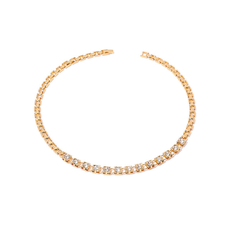 Diamond Box Chain Necklace