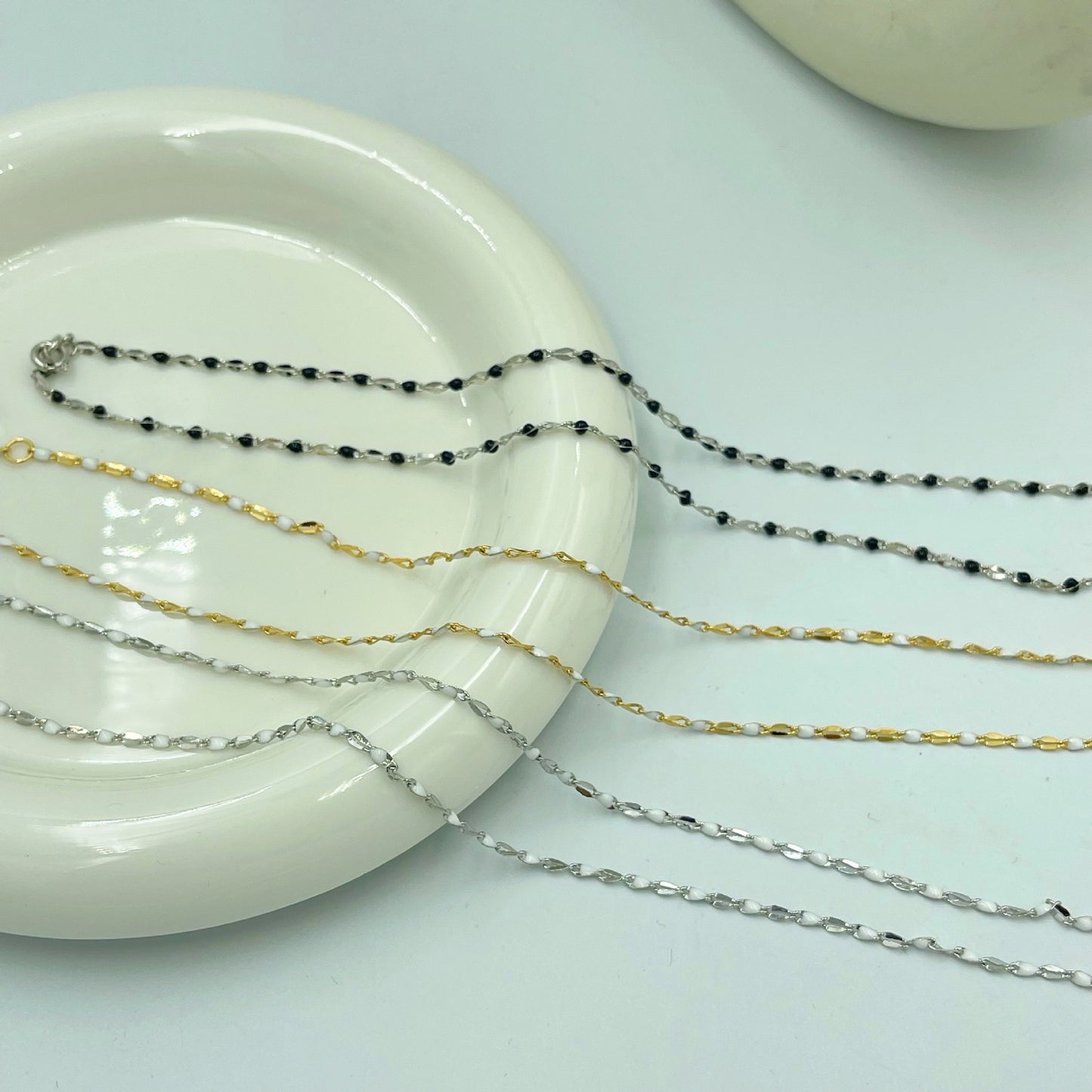 Enamel Beaded Necklace