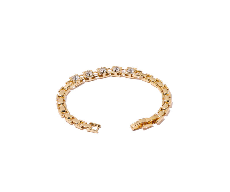Diamond Box Chain Bracelet