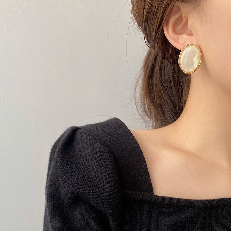 Oval Cat's Eye Earrings