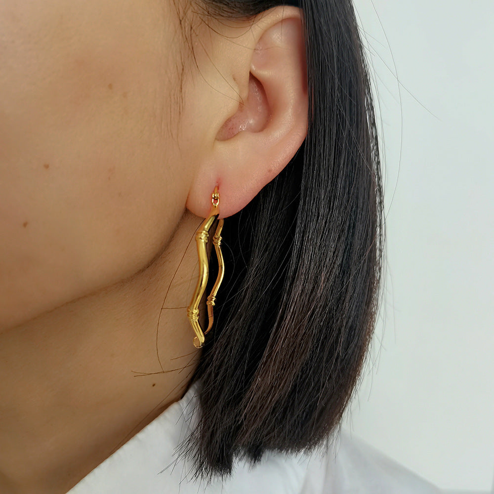 Exaggerated Joints Hoop Earrings