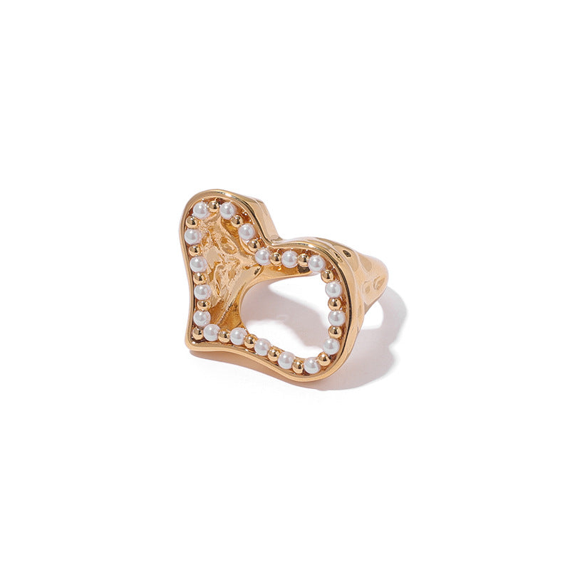 Pearl Heart Ring