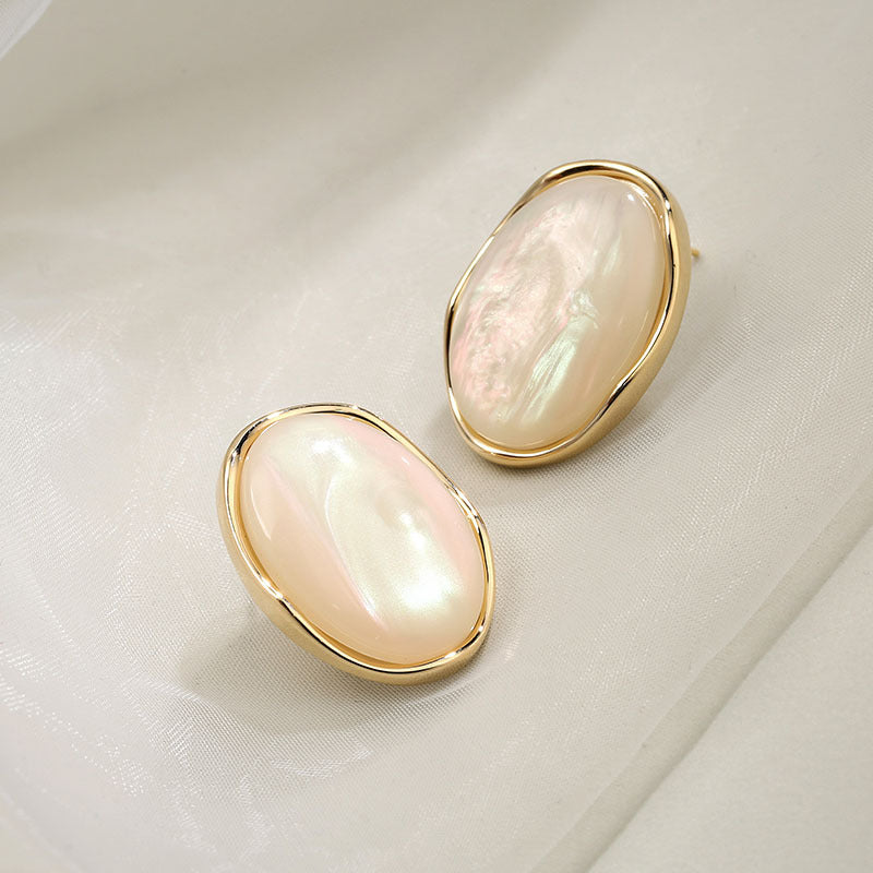 Oval Cat's Eye Earrings