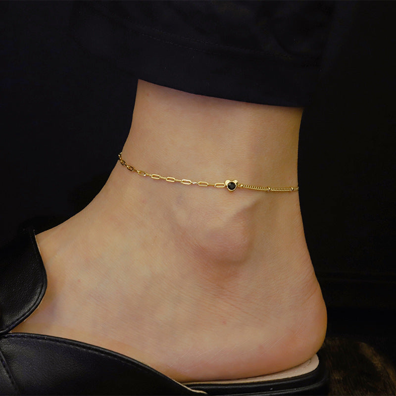 Petite Heart Anklet