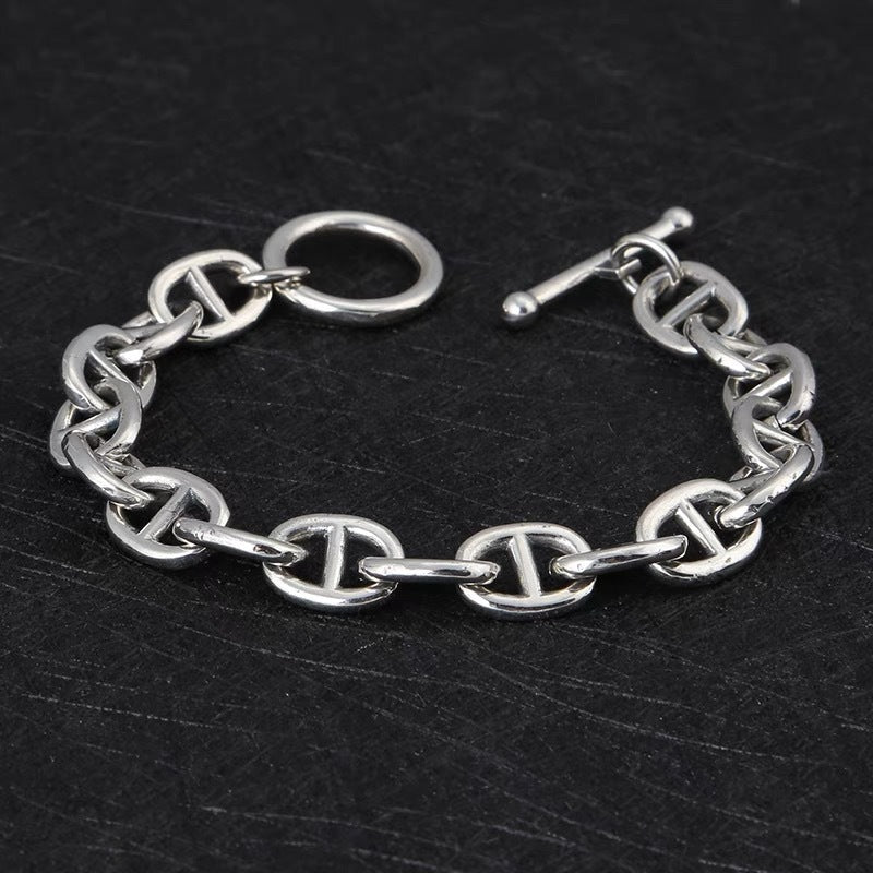 SAND Jewelry Gold Pignose Link Chain Bracelet