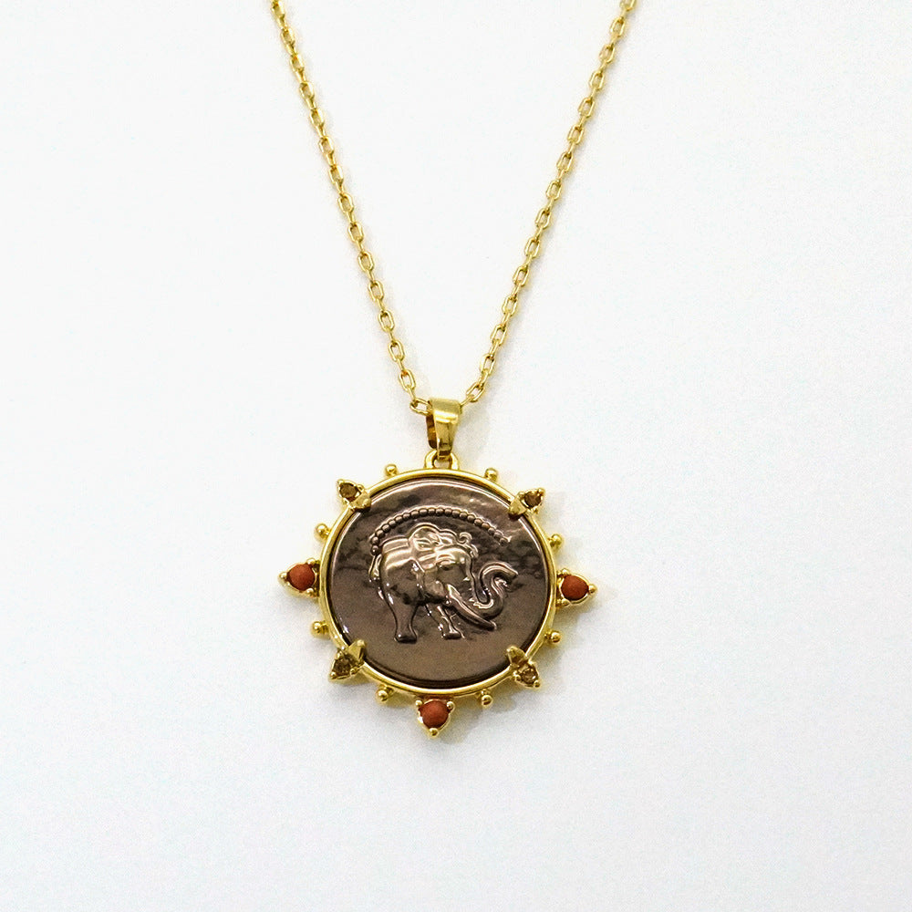 Elephant Medallion Necklace