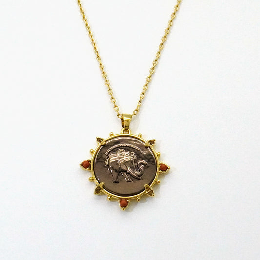 Elephant Medallion Necklace