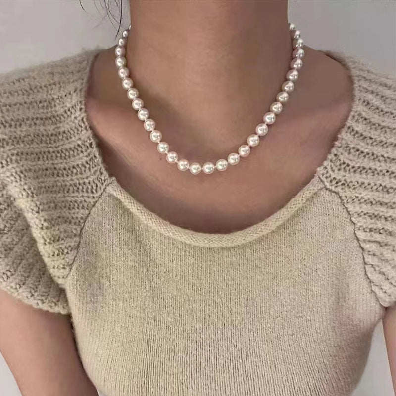 Crystal Pearl Strand Necklace