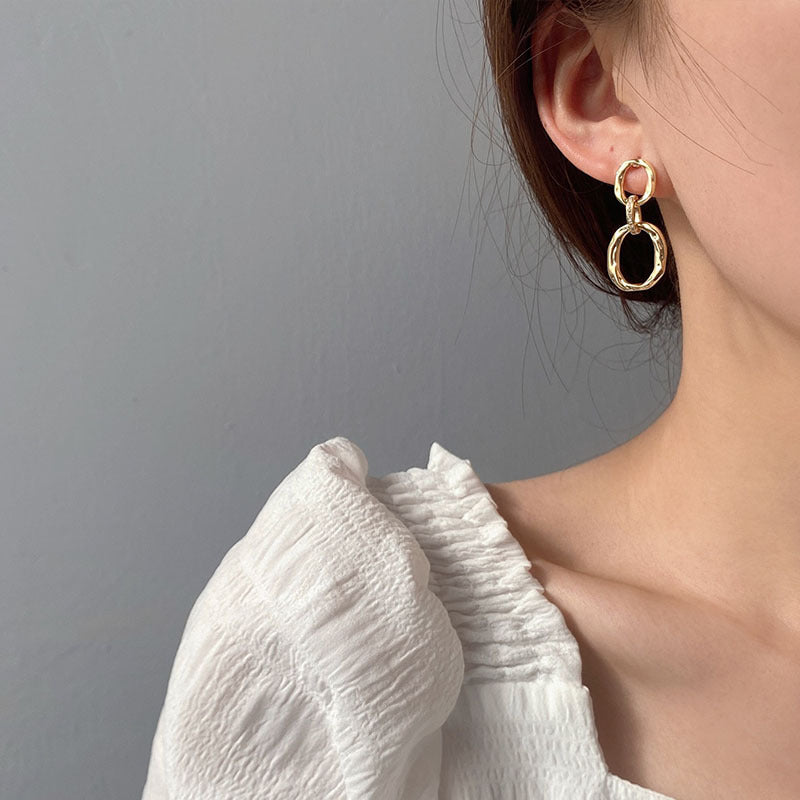 Textured Dual Hoop Earrings