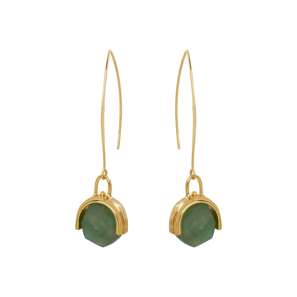 Irregular Stone Dangling Earrings