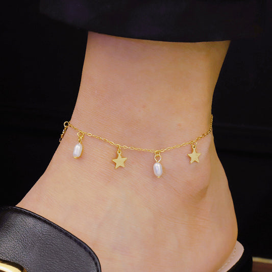 Pearl&Star Anklet