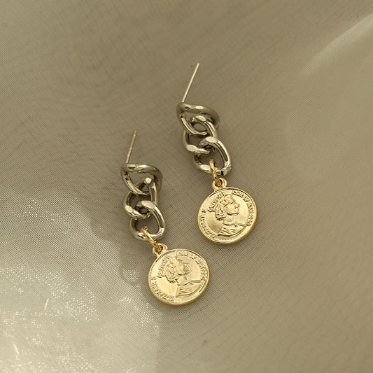Link Medallion Earrings