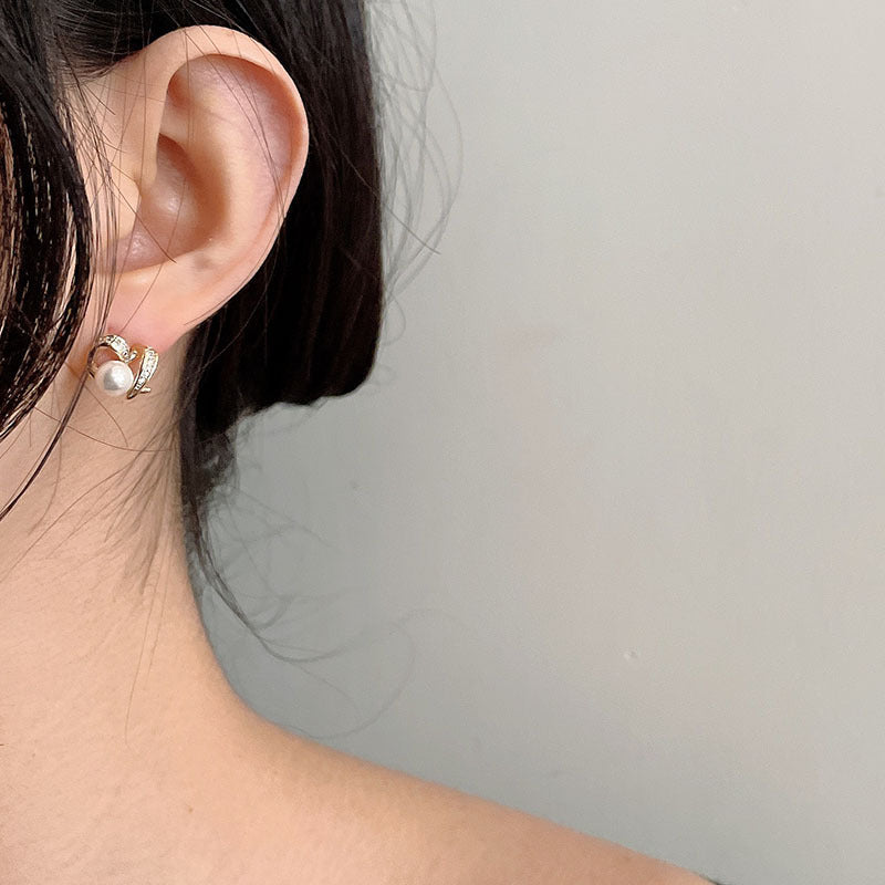 Pearl Heart Earrings