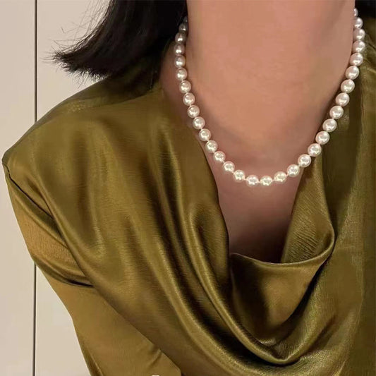 Crystal Pearl Strand Necklace