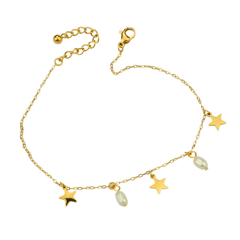 Pearl&Star Anklet