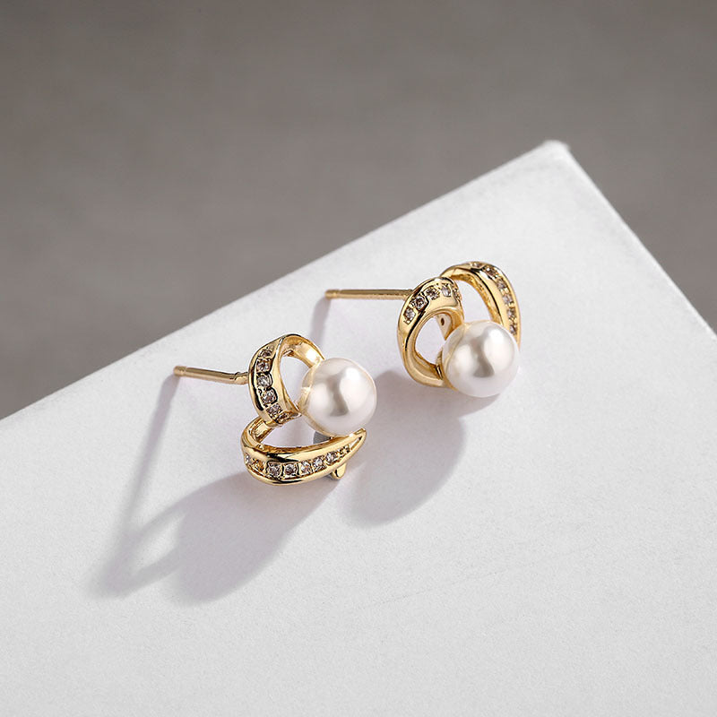 Pearl Heart Earrings