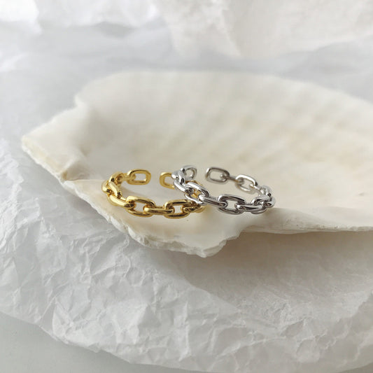 SAND Jewelry Everyday Structured Link Chain Ring
