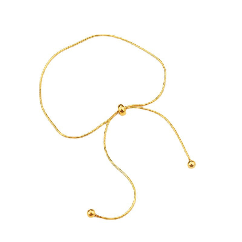 SAND Jewelry Dainty Gold Herringbone Chain Anklet