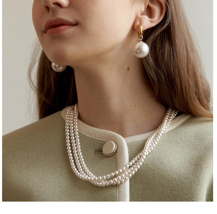 Multi-stranded Pearl Knot Necklace