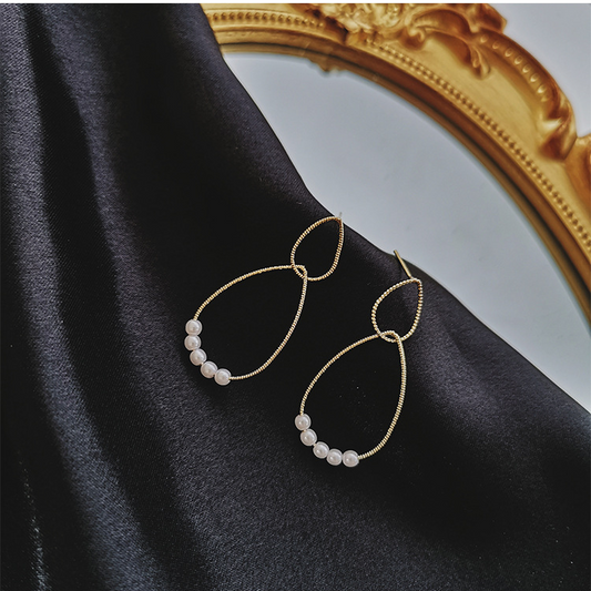 Petite Pearl Hoops