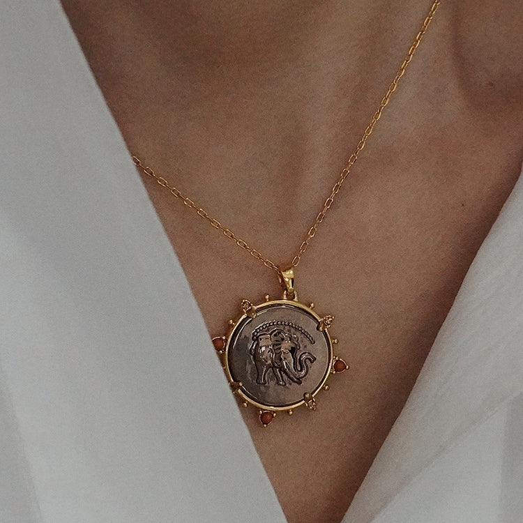 Elephant Medallion Necklace