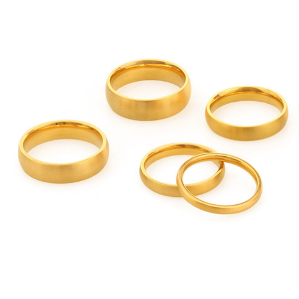 SAND Jewelry Versatile 14K Gold Plain Golden Ring