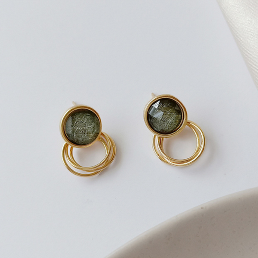 Agate Hoop Earrings