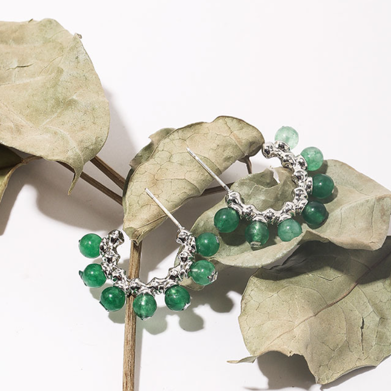 Oriental Grape Tendril Earrings