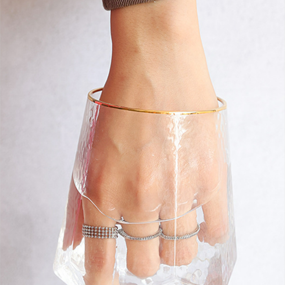 SAND Jewelry Gold Herringbone Chain Ring