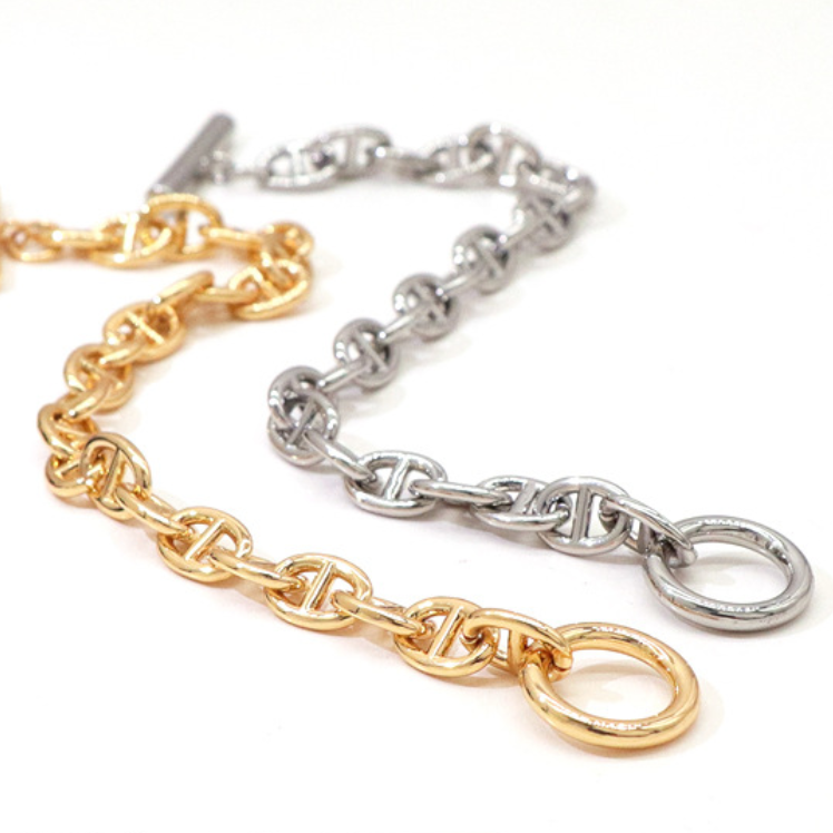 SAND Jewelry Gold Pignose Link Chain Bracelet