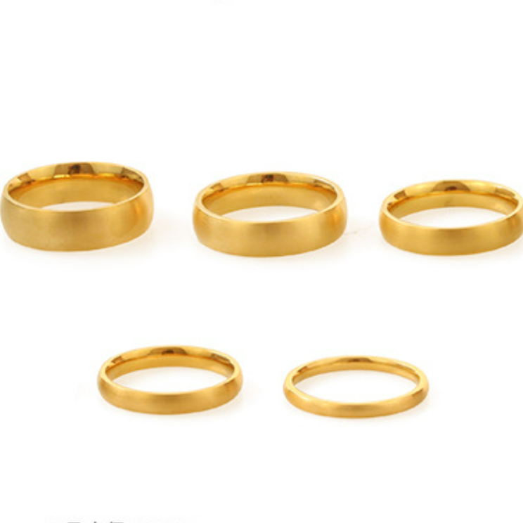 SAND Jewelry Versatile 14K Gold Plain Golden Ring